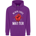 Black Lives Matter Mens 80% Cotton Hoodie Purple