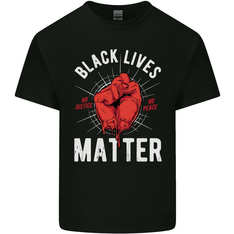 Black Lives Matter Mens Cotton T-Shirt Tee Top Black