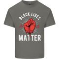Black Lives Matter Mens Cotton T-Shirt Tee Top Charcoal