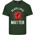 Black Lives Matter Mens Cotton T-Shirt Tee Top Forest Green