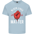 Black Lives Matter Mens Cotton T-Shirt Tee Top Light Blue