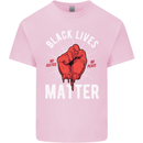 Black Lives Matter Mens Cotton T-Shirt Tee Top Light Pink