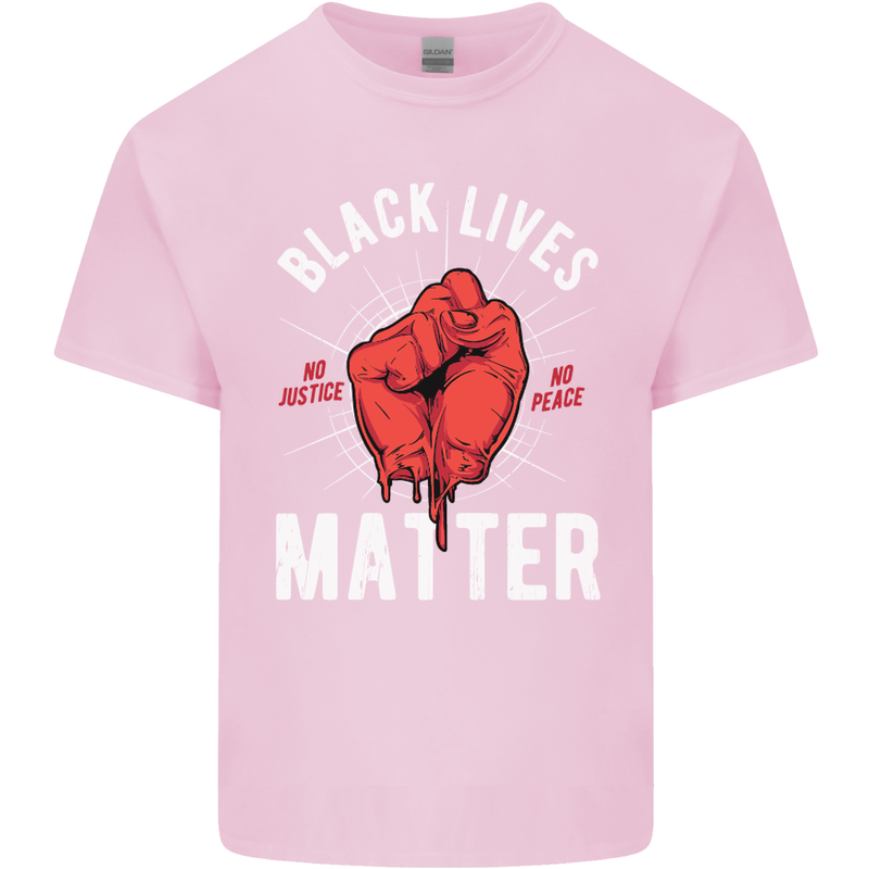 Black Lives Matter Mens Cotton T-Shirt Tee Top Light Pink