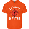 Black Lives Matter Mens Cotton T-Shirt Tee Top Orange