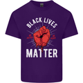 Black Lives Matter Mens Cotton T-Shirt Tee Top Purple