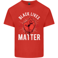 Black Lives Matter Mens Cotton T-Shirt Tee Top Red