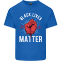 Black Lives Matter Mens Cotton T-Shirt Tee Top Royal Blue