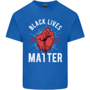 Black Lives Matter Mens Cotton T-Shirt Tee Top Royal Blue