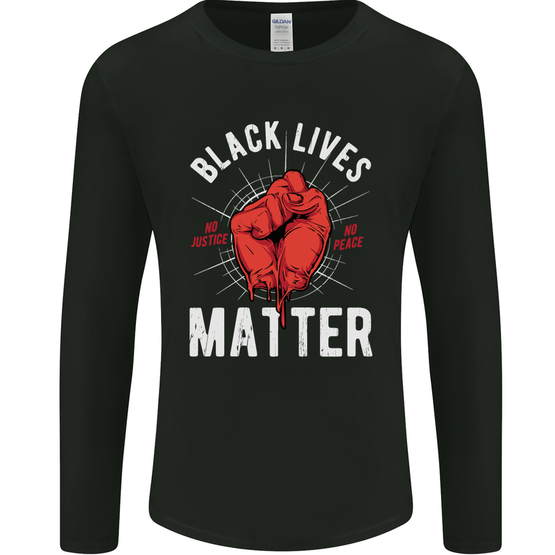 Black Lives Matter Mens Long Sleeve T-Shirt Black