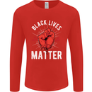 Black Lives Matter Mens Long Sleeve T-Shirt Red