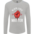 Black Lives Matter Mens Long Sleeve T-Shirt Sports Grey