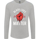 Black Lives Matter Mens Long Sleeve T-Shirt Sports Grey