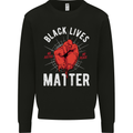 Black Lives Matter Mens Sweatshirt Jumper Black