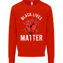 Black Lives Matter Mens Sweatshirt Jumper Bright Red