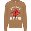 Black Lives Matter Mens Sweatshirt Jumper Caramel Latte