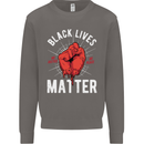 Black Lives Matter Mens Sweatshirt Jumper Charcoal