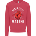 Black Lives Matter Mens Sweatshirt Jumper Heliconia