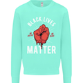 Black Lives Matter Mens Sweatshirt Jumper Peppermint