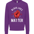 Black Lives Matter Mens Sweatshirt Jumper Purple