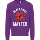 Black Lives Matter Mens Sweatshirt Jumper Purple