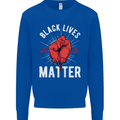 Black Lives Matter Mens Sweatshirt Jumper Royal Blue