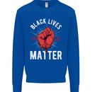 Black Lives Matter Mens Sweatshirt Jumper Royal Blue