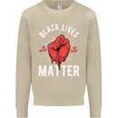 Black Lives Matter Mens Sweatshirt Jumper Sand