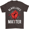Black Lives Matter Mens T-Shirt Cotton Gildan Dark Chocolate