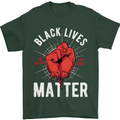Black Lives Matter Mens T-Shirt Cotton Gildan Forest Green
