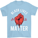 Black Lives Matter Mens T-Shirt Cotton Gildan Light Blue