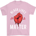 Black Lives Matter Mens T-Shirt Cotton Gildan Light Pink