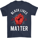Black Lives Matter Mens T-Shirt Cotton Gildan Navy Blue