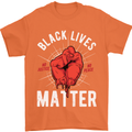 Black Lives Matter Mens T-Shirt Cotton Gildan Orange