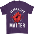 Black Lives Matter Mens T-Shirt Cotton Gildan Purple