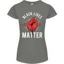 Black Lives Matter Womens Petite Cut T-Shirt Charcoal