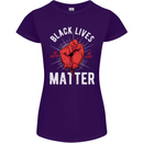 Black Lives Matter Womens Petite Cut T-Shirt Purple