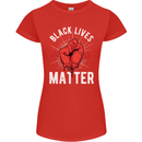 Black Lives Matter Womens Petite Cut T-Shirt Red
