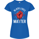 Black Lives Matter Womens Petite Cut T-Shirt Royal Blue
