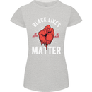 Black Lives Matter Womens Petite Cut T-Shirt Sports Grey