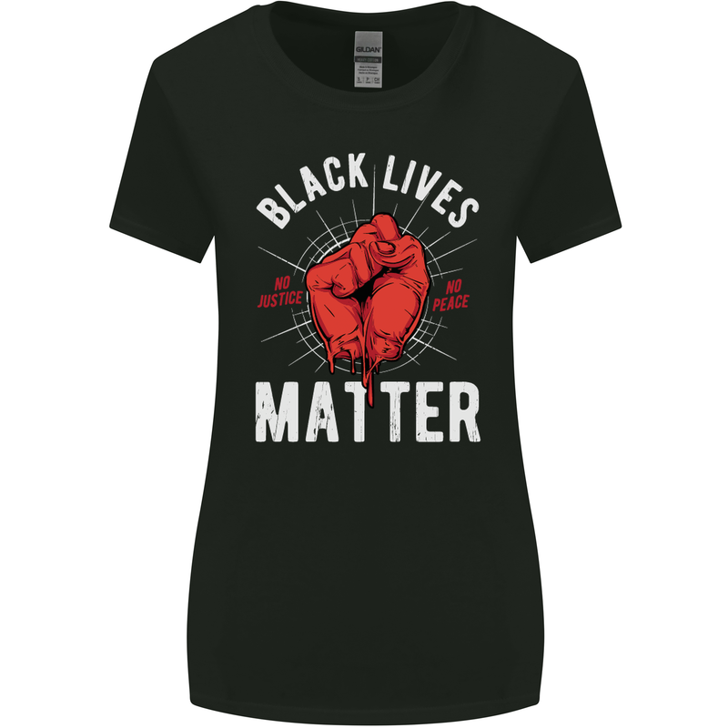Black Lives Matter Womens Wider Cut T-Shirt Black