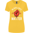 Black Lives Matter Womens Wider Cut T-Shirt Yellow