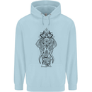 Black Mandala Art Elephant Childrens Kids Hoodie Light Blue