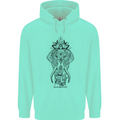 Black Mandala Art Elephant Childrens Kids Hoodie Peppermint