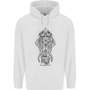 Black Mandala Art Elephant Childrens Kids Hoodie White