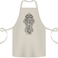 Black Mandala Art Elephant Cotton Apron 100% Organic Natural