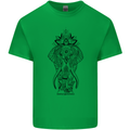 Black Mandala Art Elephant Mens Cotton T-Shirt Tee Top Irish Green