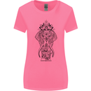 Black Mandala Art Elephant Womens Wider Cut T-Shirt Azalea