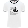 A Parachute to Skydive Twice Skydiver Funny Mens White Ringer T-Shirt White/Black