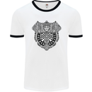 Mjolnir Thor Viking Hammer Mens Ringer T-Shirt White/Black