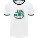 Go Back We Fooked Up Evolution Environment Mens White Ringer T-Shirt White/Black